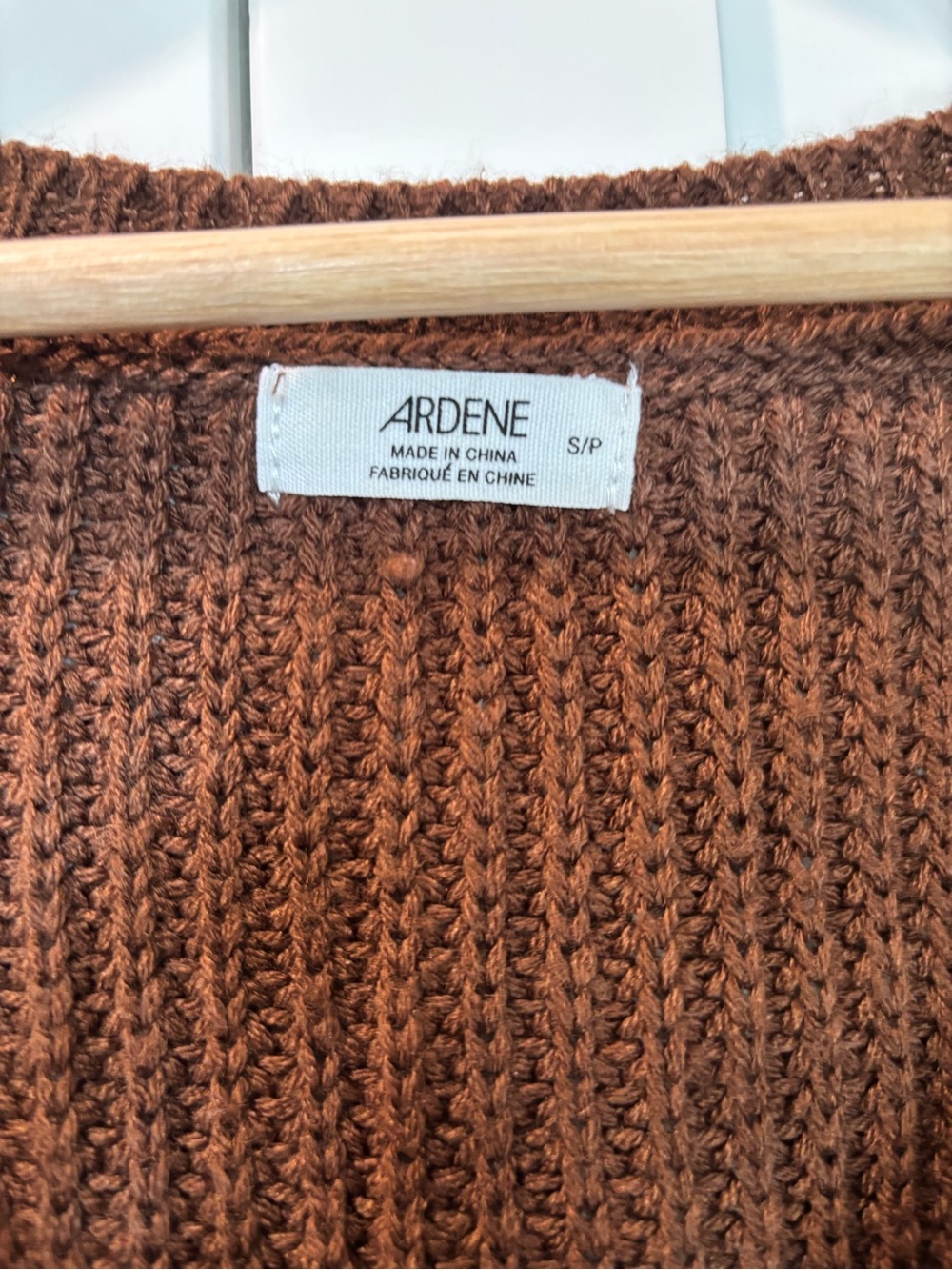 Ardene Brown Ruched Drawstring Knit Sweater - Picture 3 of 6